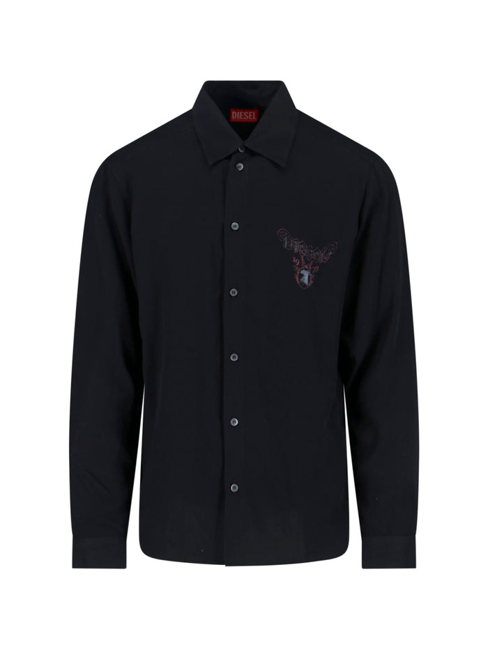 Diesel Shirts Black Viscose