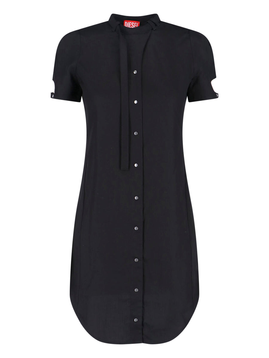 Diesel 100% lyocell shirt dress in black