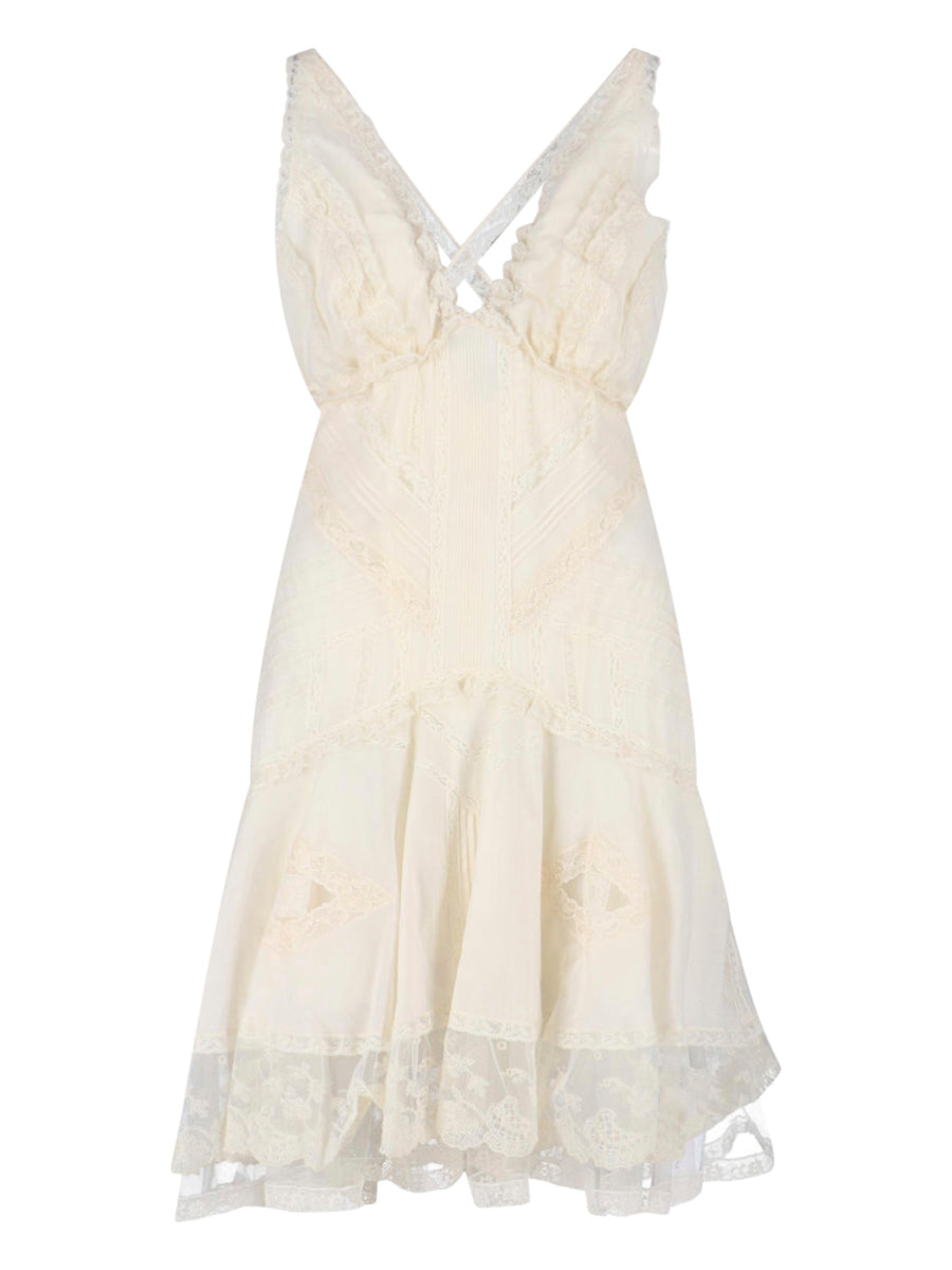 Ermanno Scervino 100% Cotton dress in white