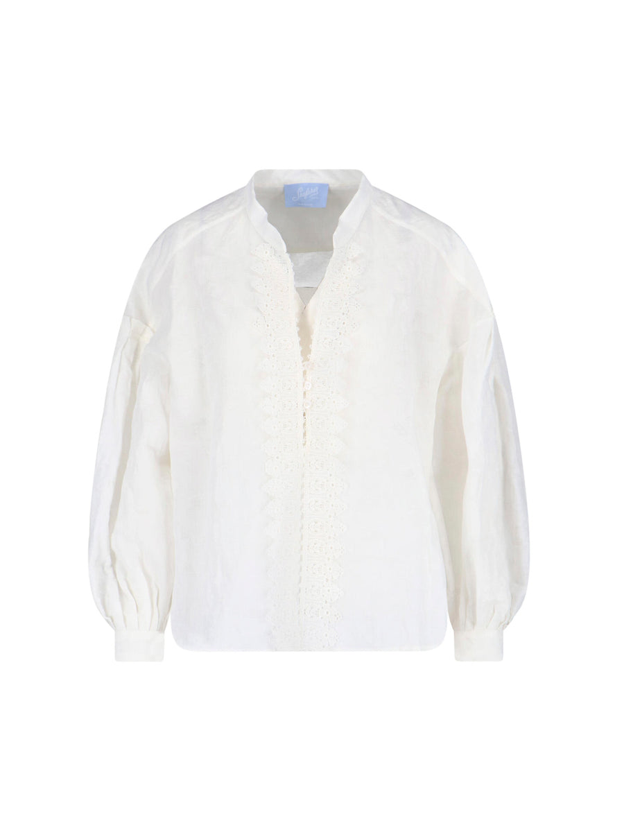 Seafarer 61% Cotton blouse in white