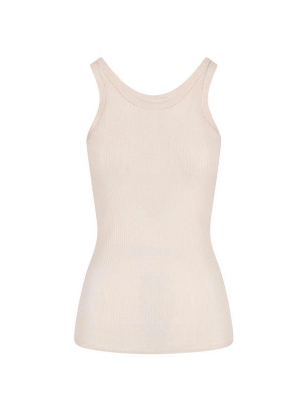 Lemaire 88% Viscose tank top in cream
