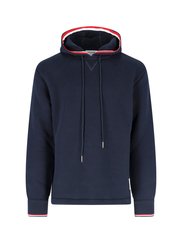 Thom Browne 92% Cotton hoodie in navy