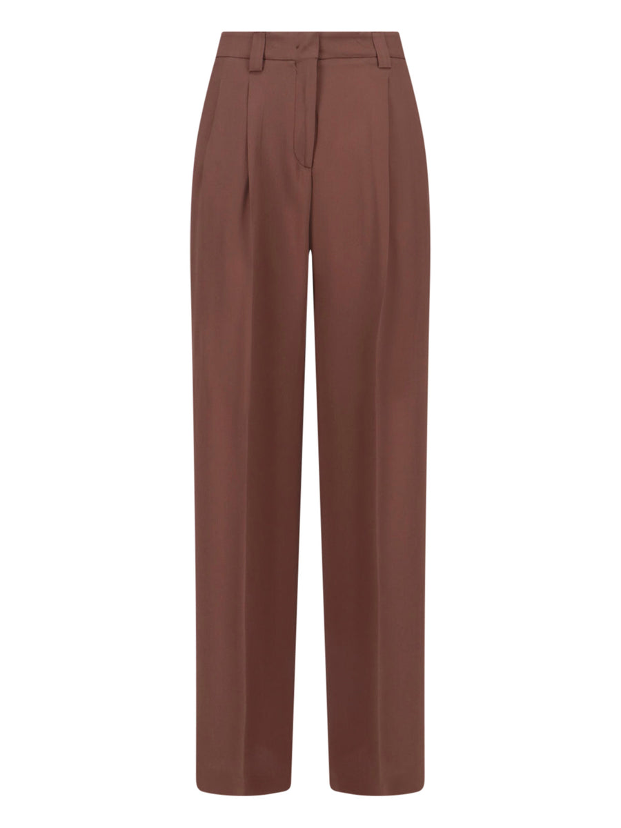 Incotex 50% Acetate trousers in brown