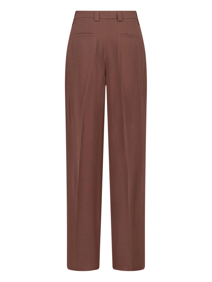 Incotex Trousers Brown Acetate