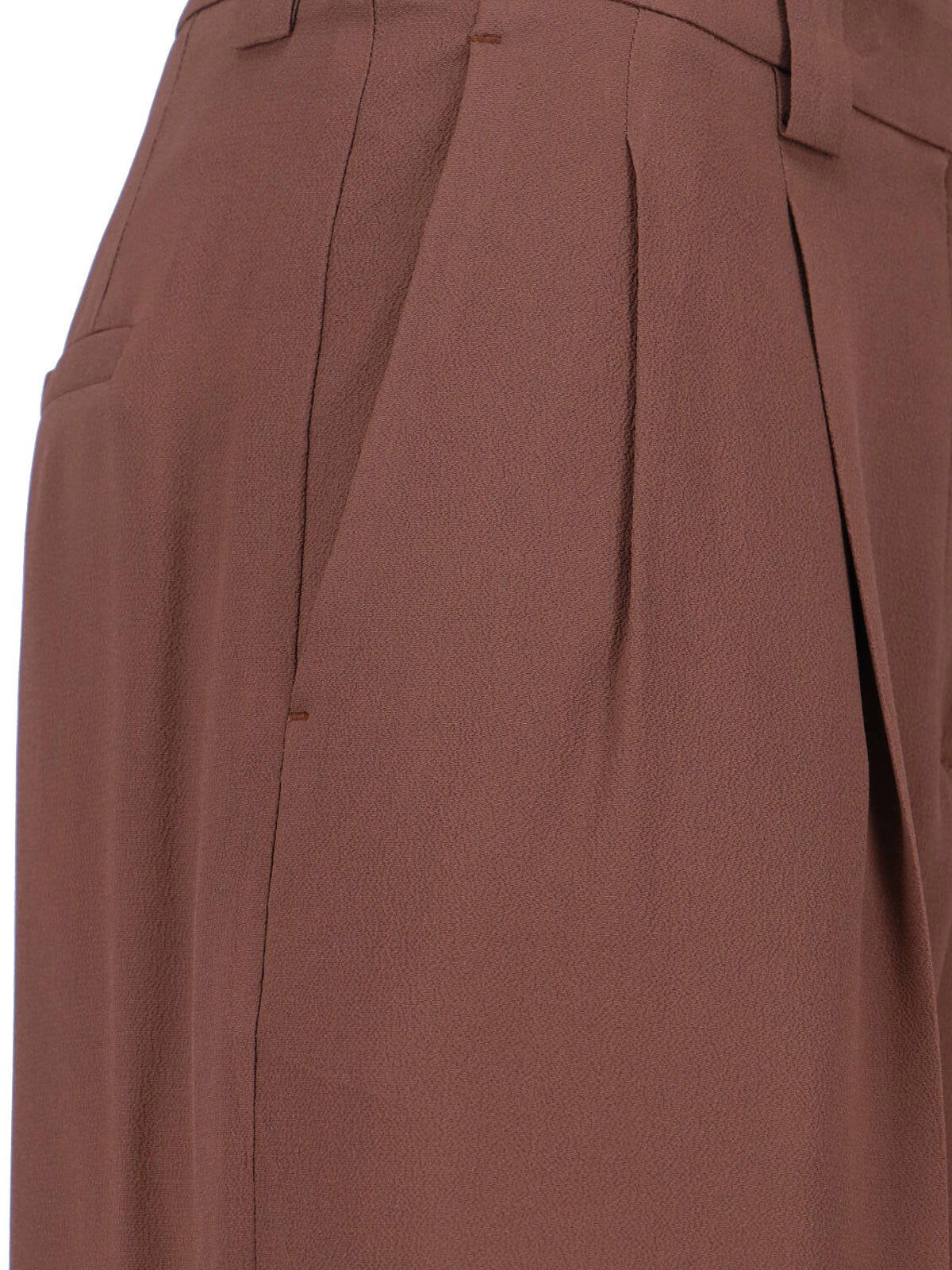 Incotex Trousers Brown Acetate