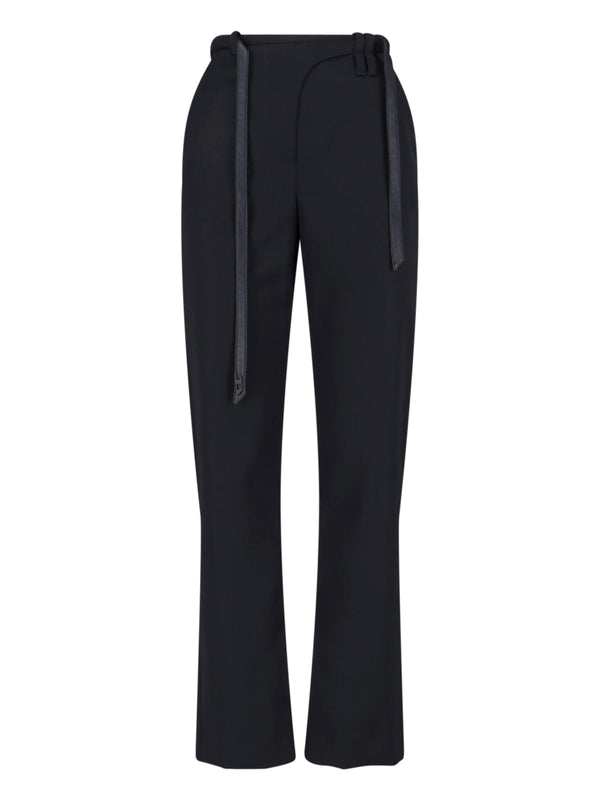 Diesel 55% Polyester trousers in black