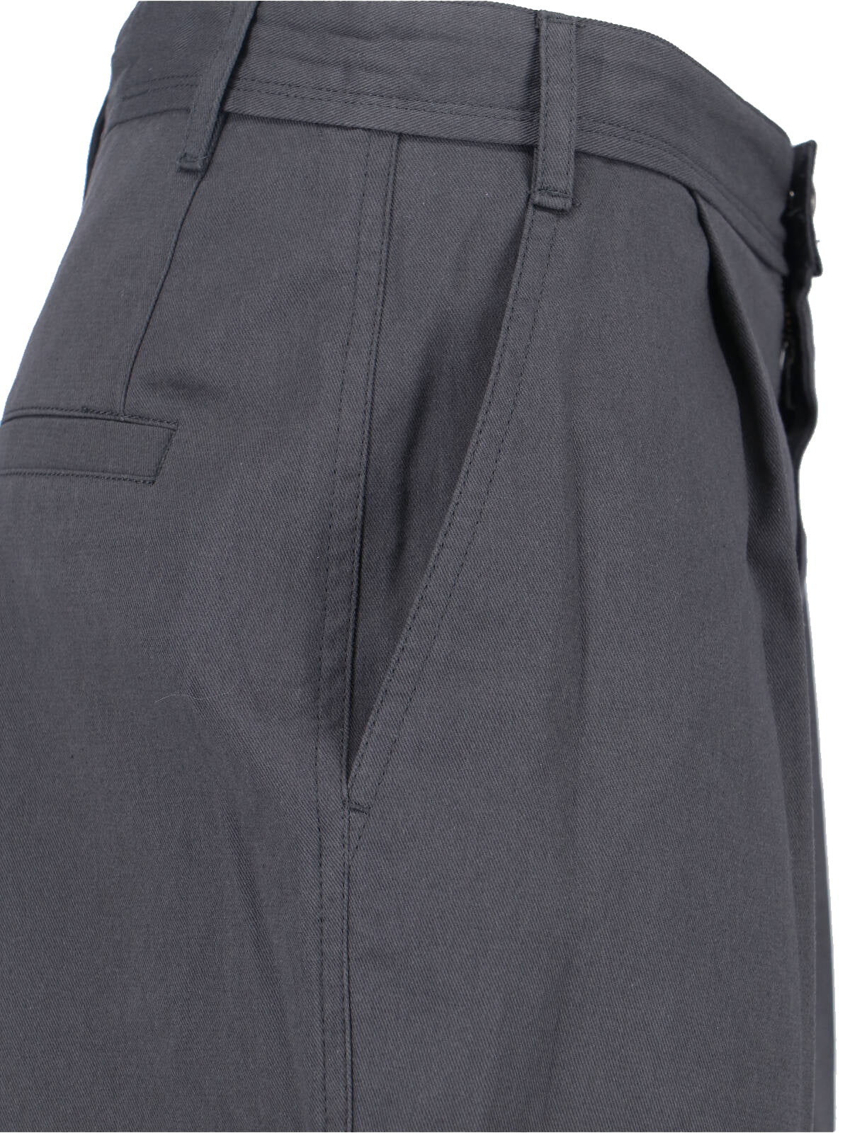 Low Classic Trousers Grey Cotton