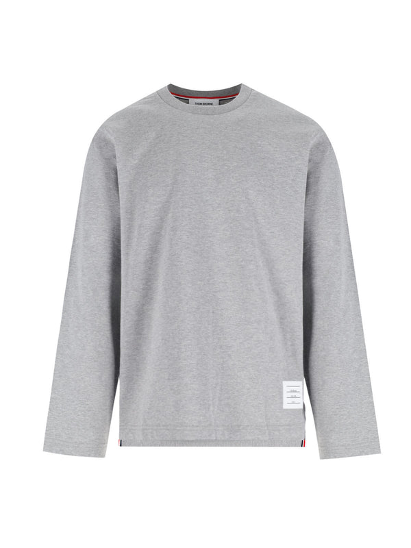 Thom Browne 100% Cotton long-sleeve t-shirt in gray