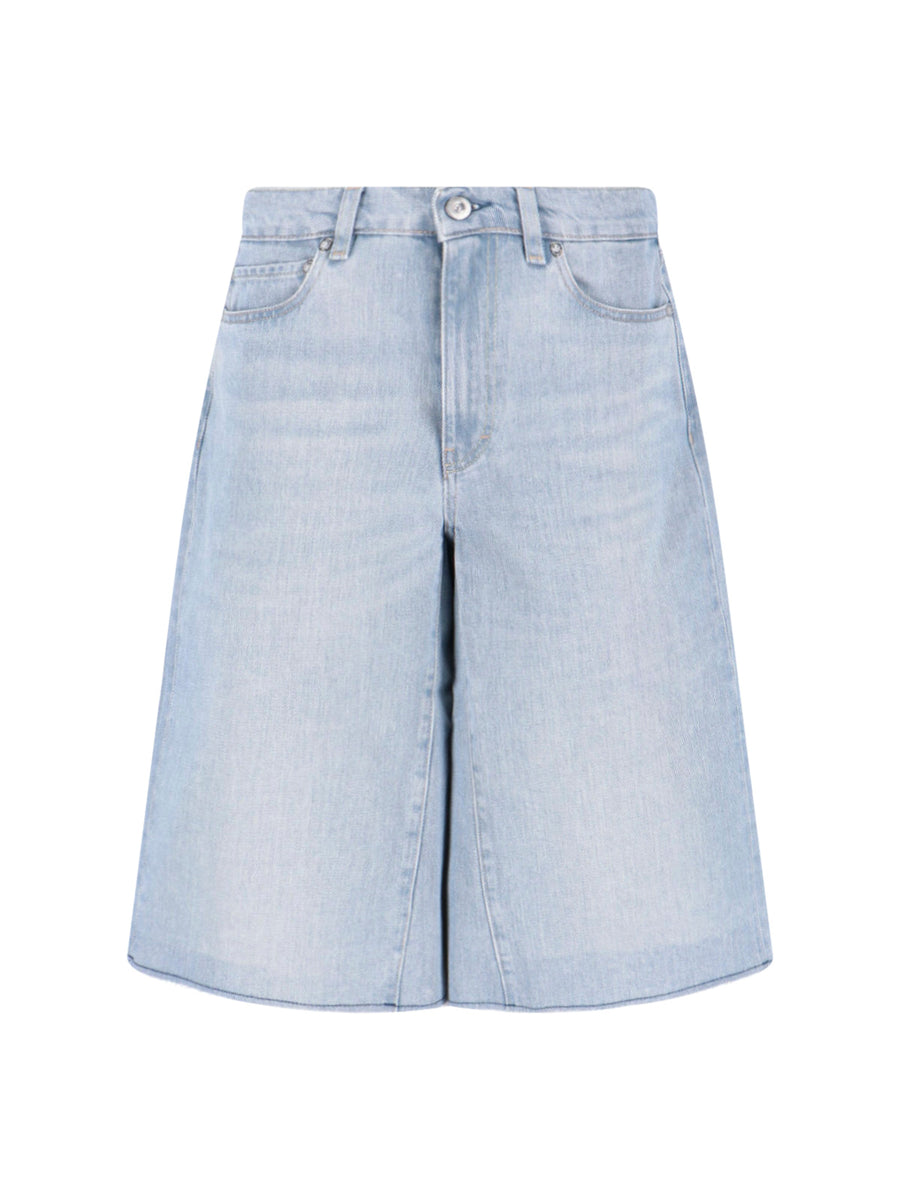 Our Legacy 100% Organic Cotton denim shorts in blue