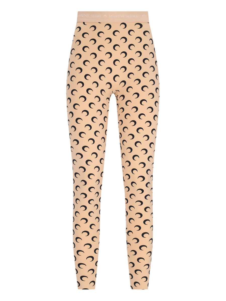 Marine Serre Cjer 88% Polyamide leggings in beige