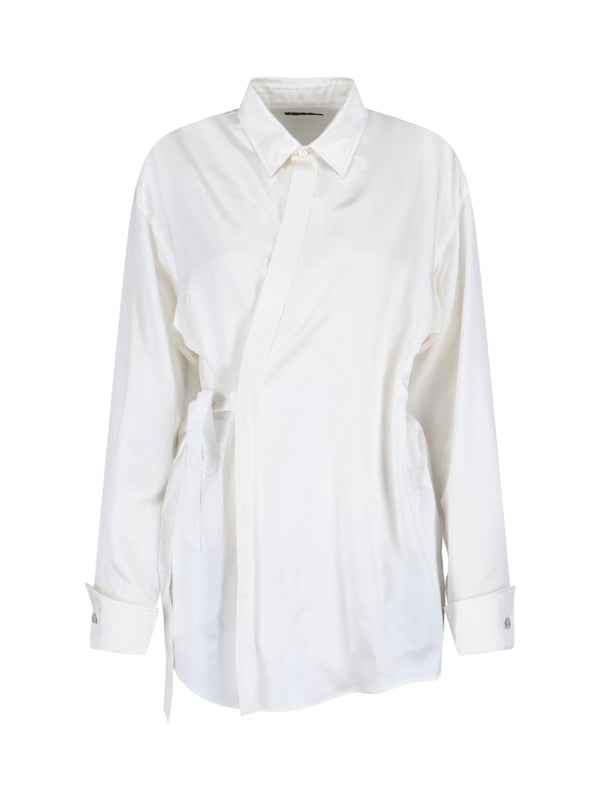 Balenciaga 65% Silk shirt in white