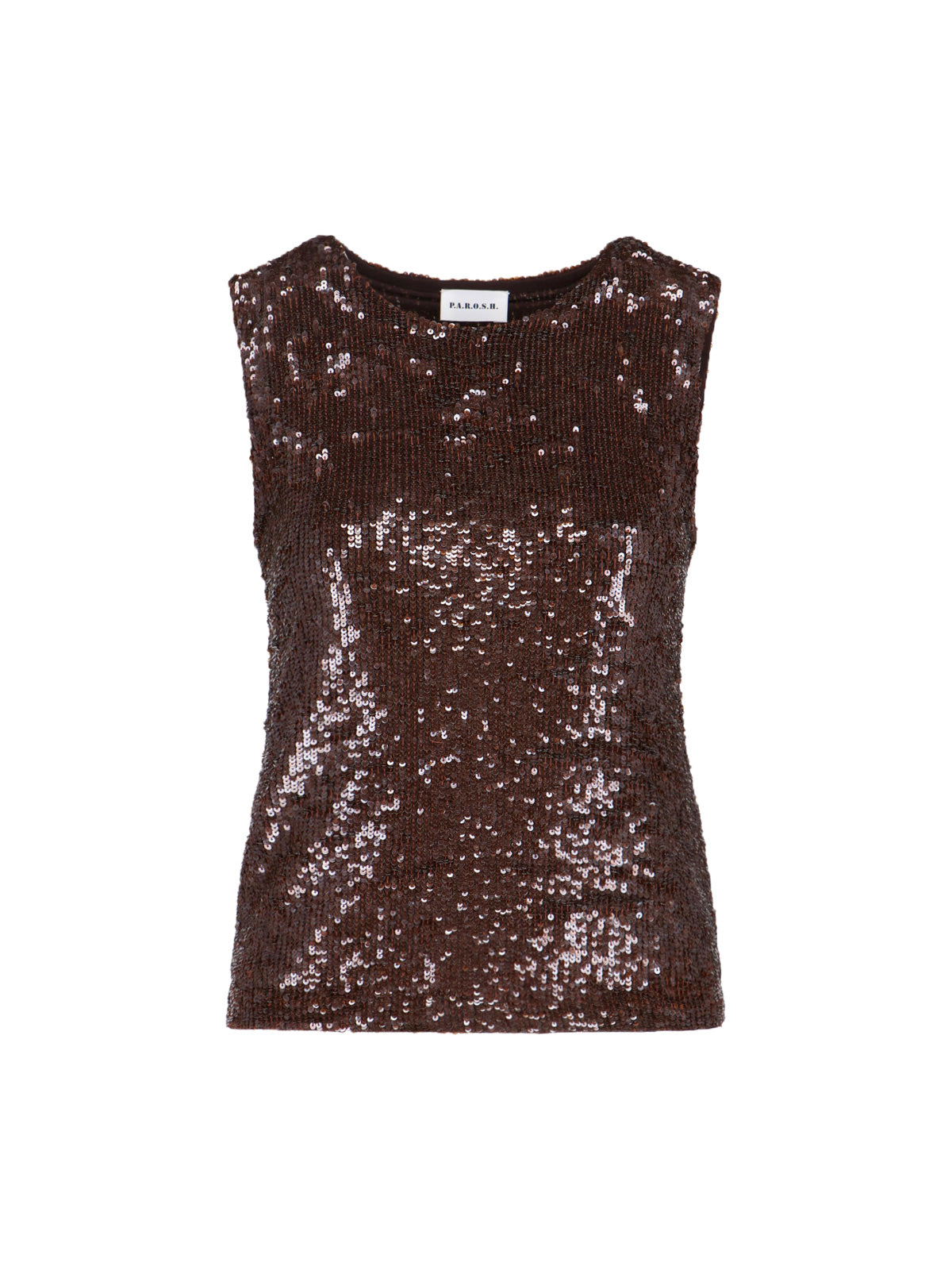 Parosh Top Brown Polyamide