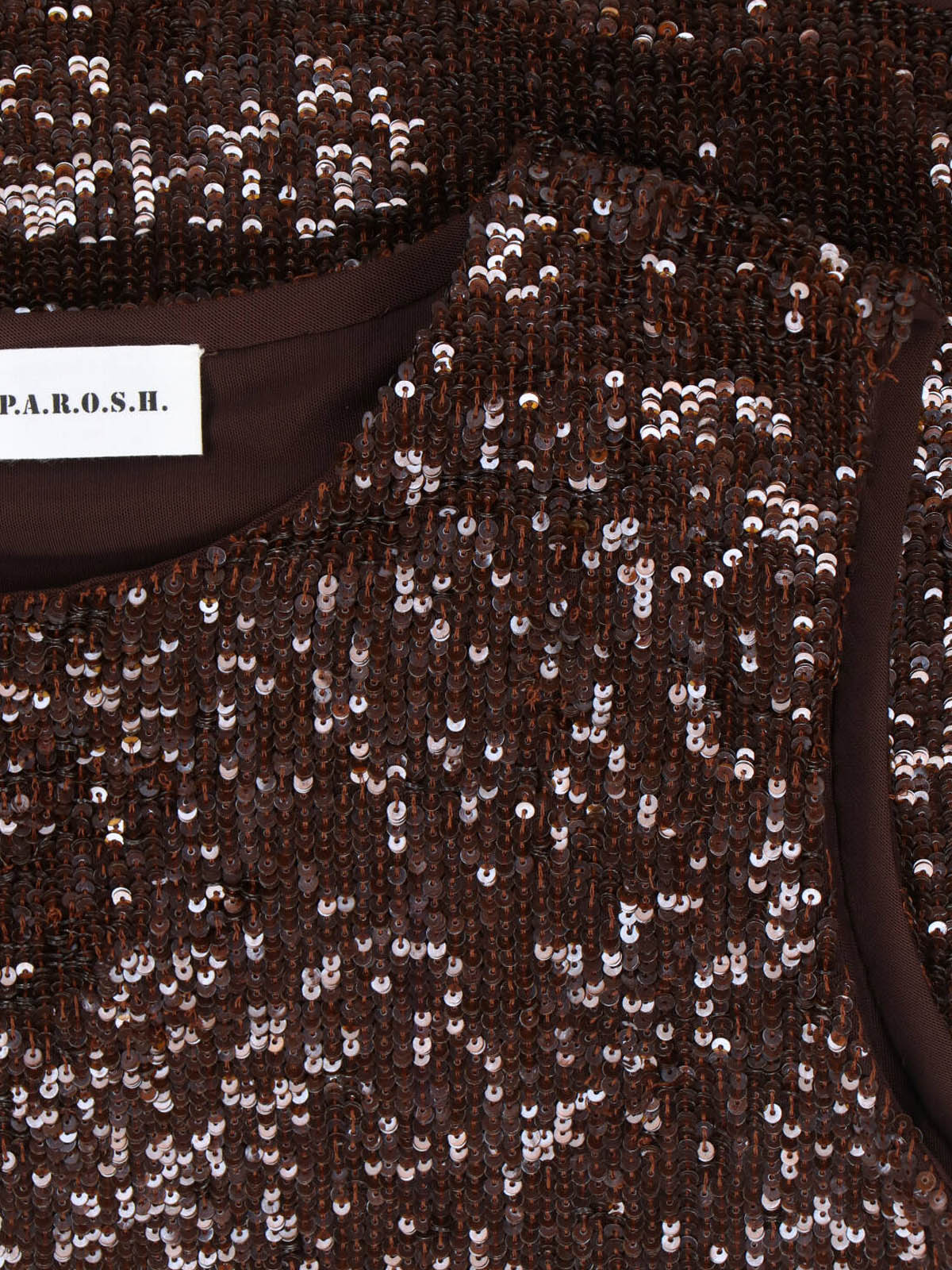 Parosh Top Brown Polyamide