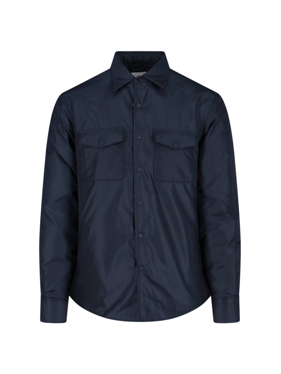 Aspesi 100% polyamide overshirt in navy