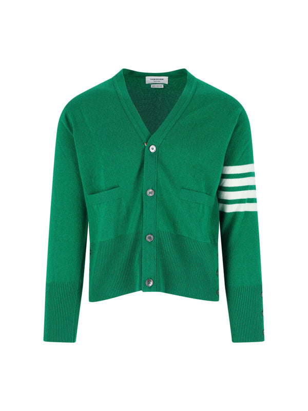 Thom Browne 100% cashmere cardigan in green