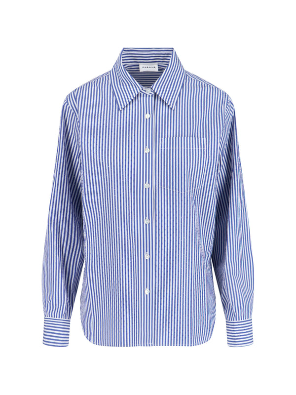 Parosh 100% Cotton shirt in blue