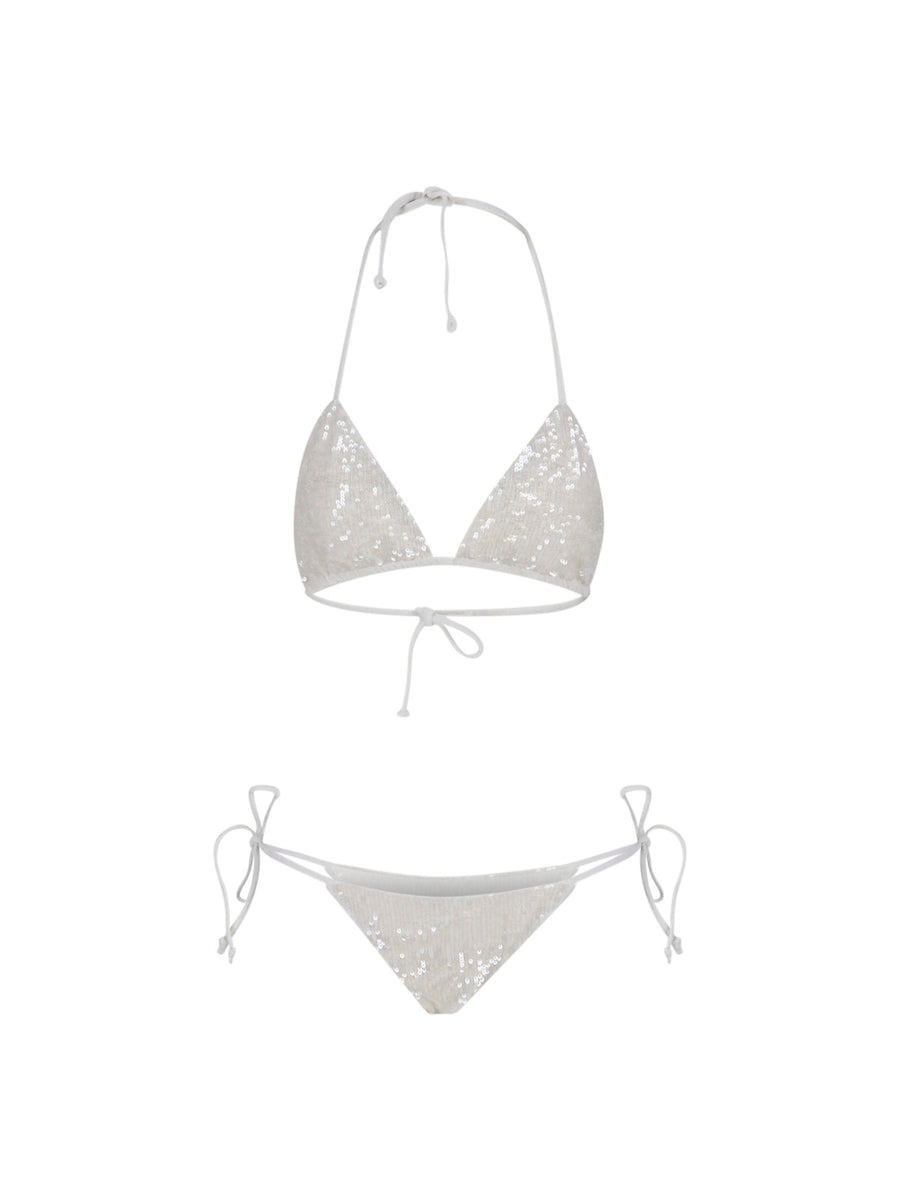 Parosh 85% Polyamide bikini in white