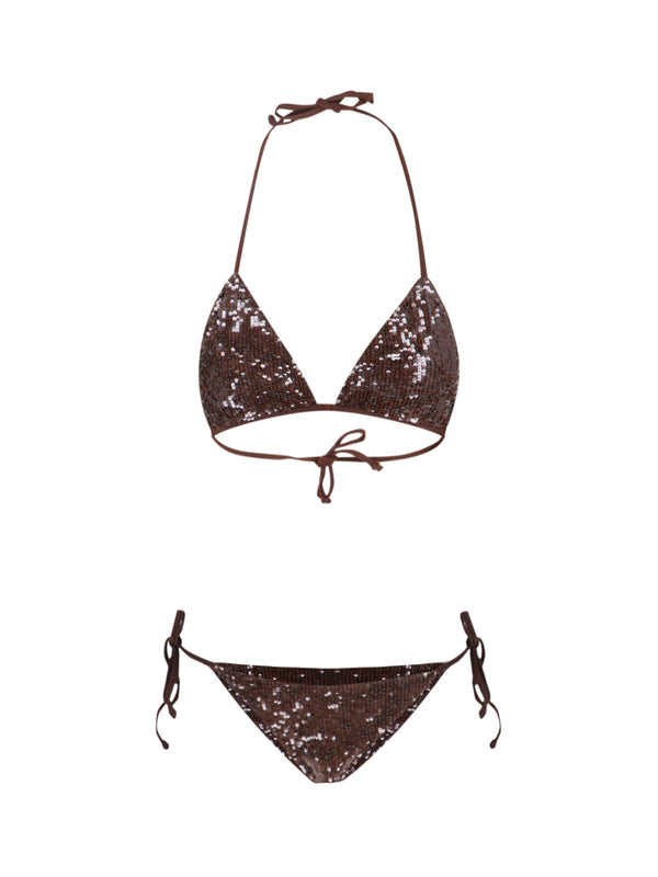 Parosh 85% Polyamide bikini in brown