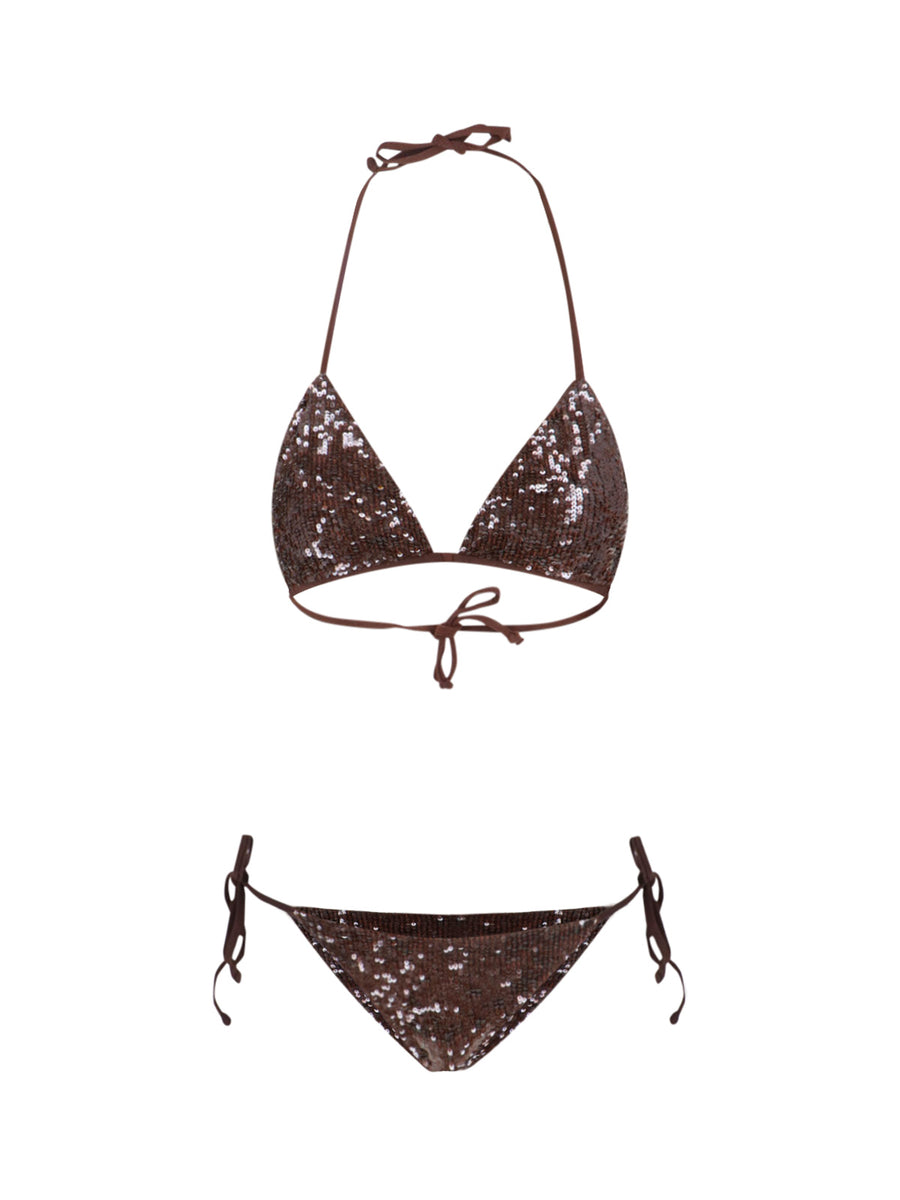 Parosh 85% Polyamide bikini in brown