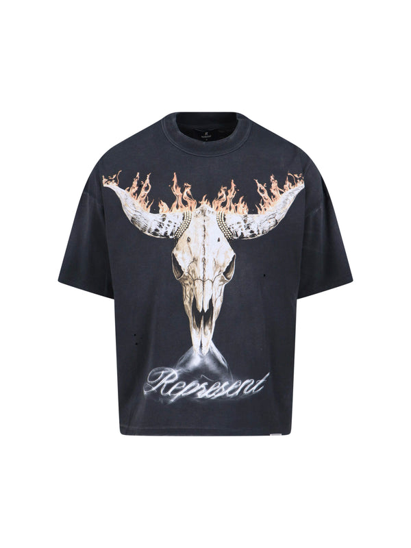 Represent 85% Cotton t-shirt in black