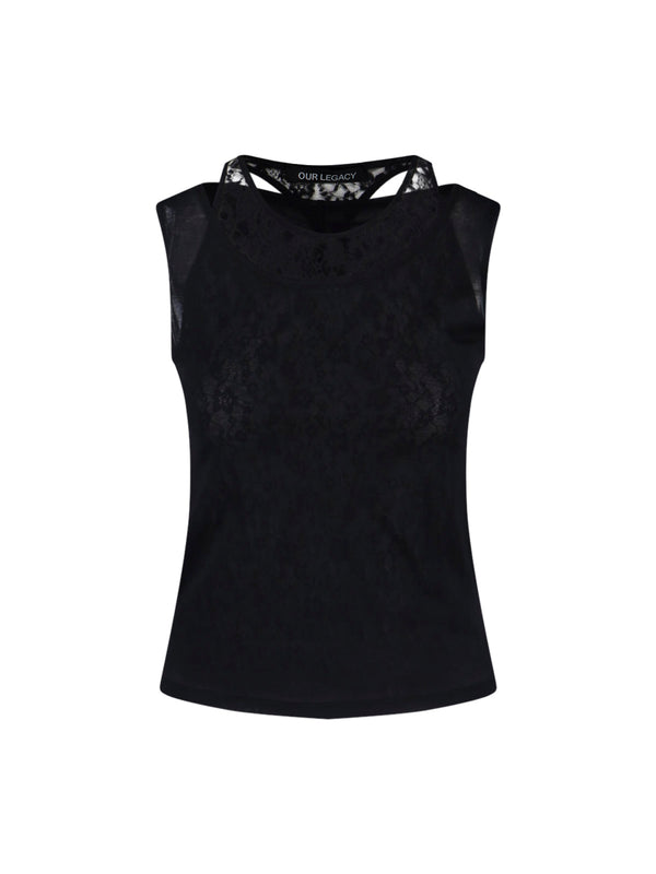 Our Legacy 70% Cotton tank top in black
