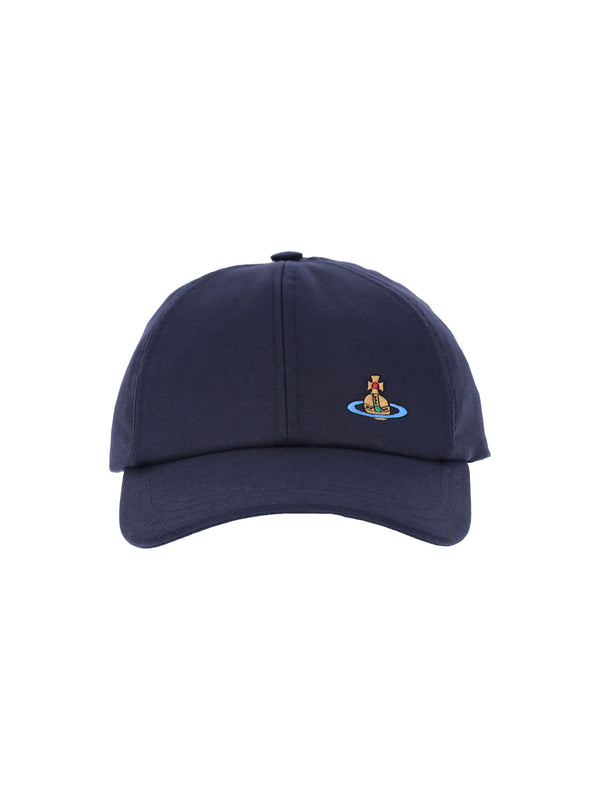 Vivienne Westwood 81020019 100% Cotton baseball cap in navy