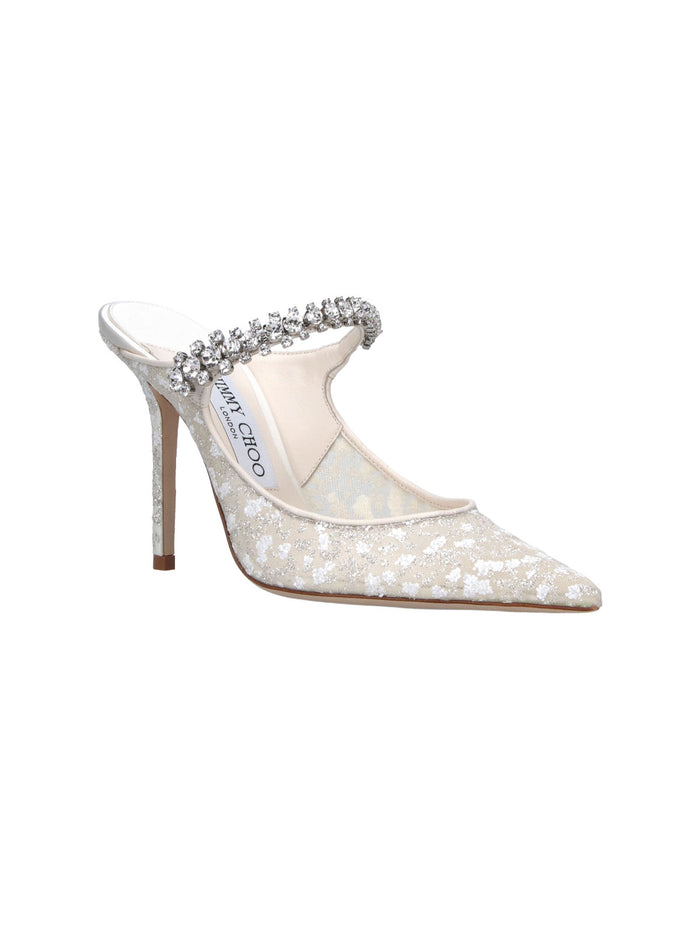 Jimmy Choo With Heel White Outer: Textile