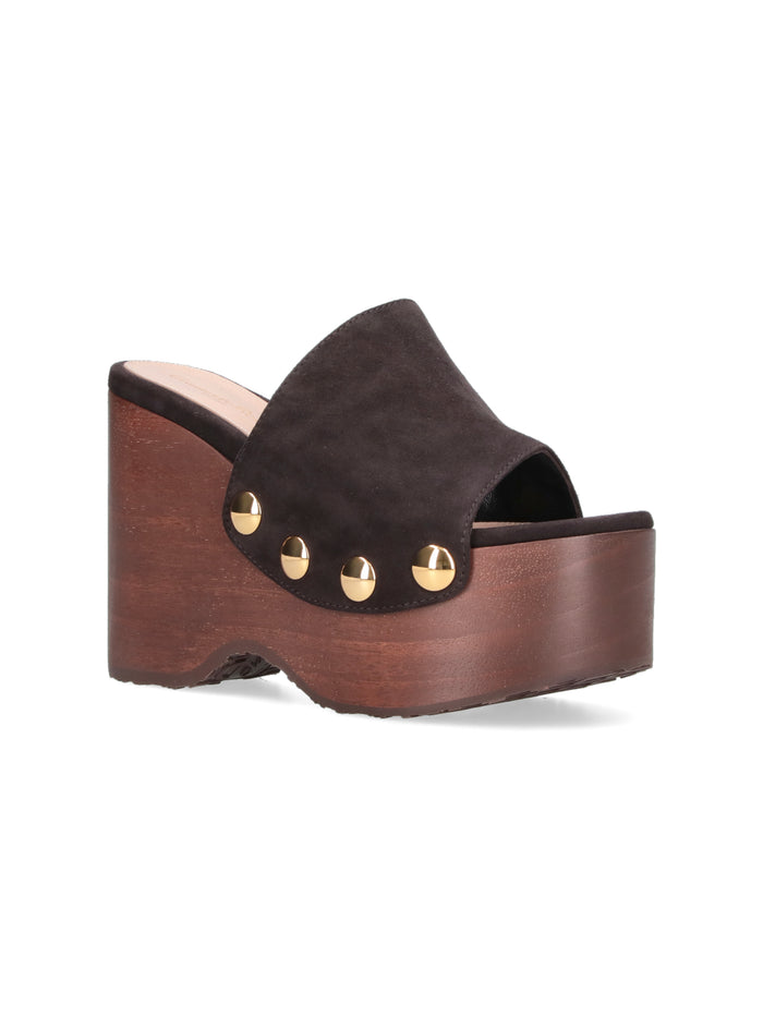 Gianvito Rossi With Heel Brown Upper: Suede Leather