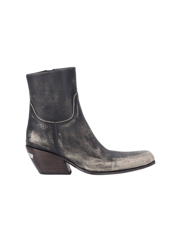 Balenciaga Boots Black Bull Leather