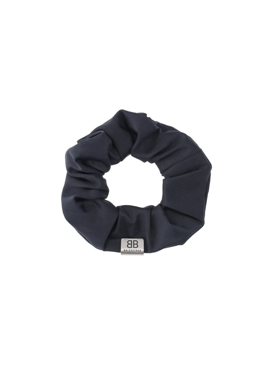 Balenciaga 100% polyamide hair band in navy