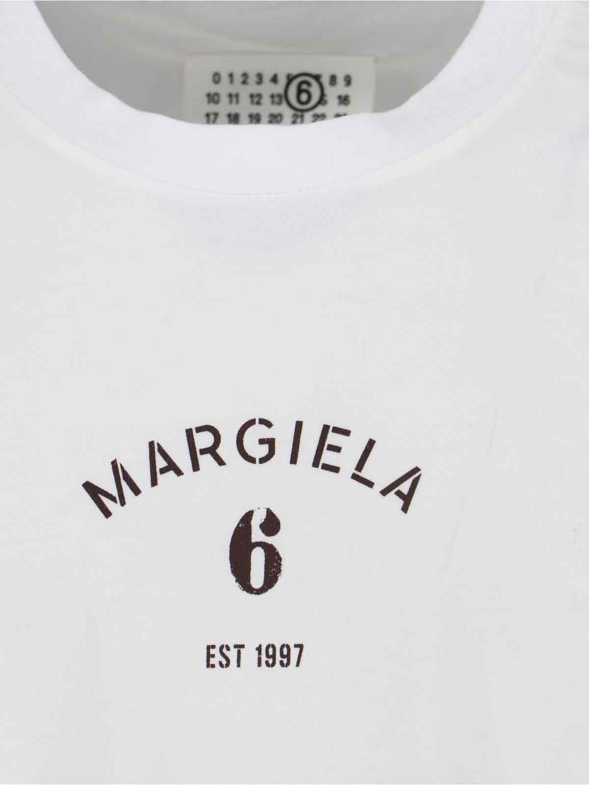 MM6 Maison Margiela T-shirts and Polos White Cotton