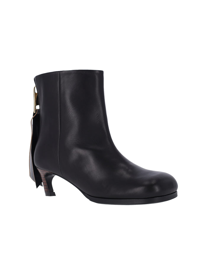 Sacai Boots Black Upper: Cowhide