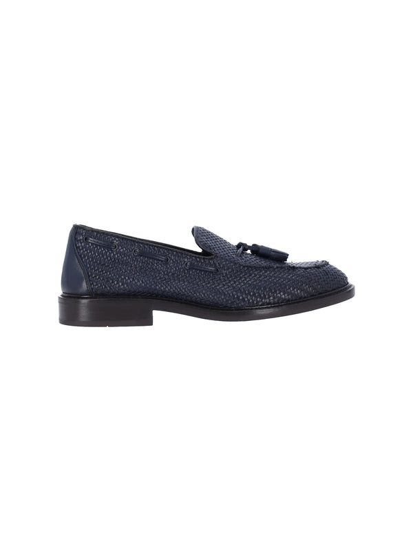 Alexander Hotto 100% leather loafer in navy