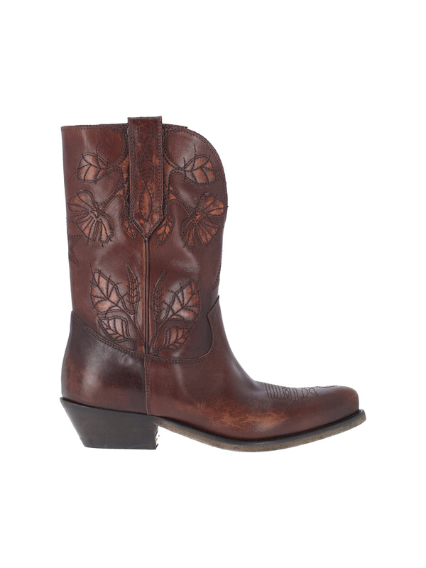 Golden Goose 100% cow leather boot in brown