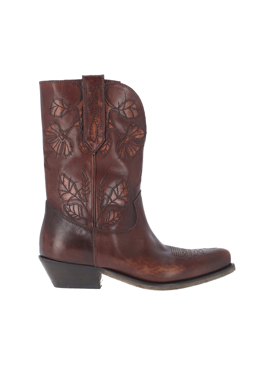 Golden Goose 100% cow leather boot in brown