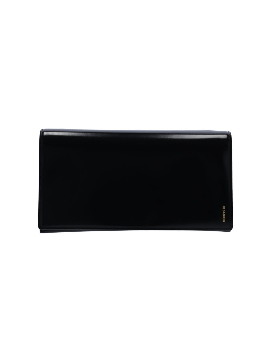 Jil Sander 100% Bovine leather wallet in black