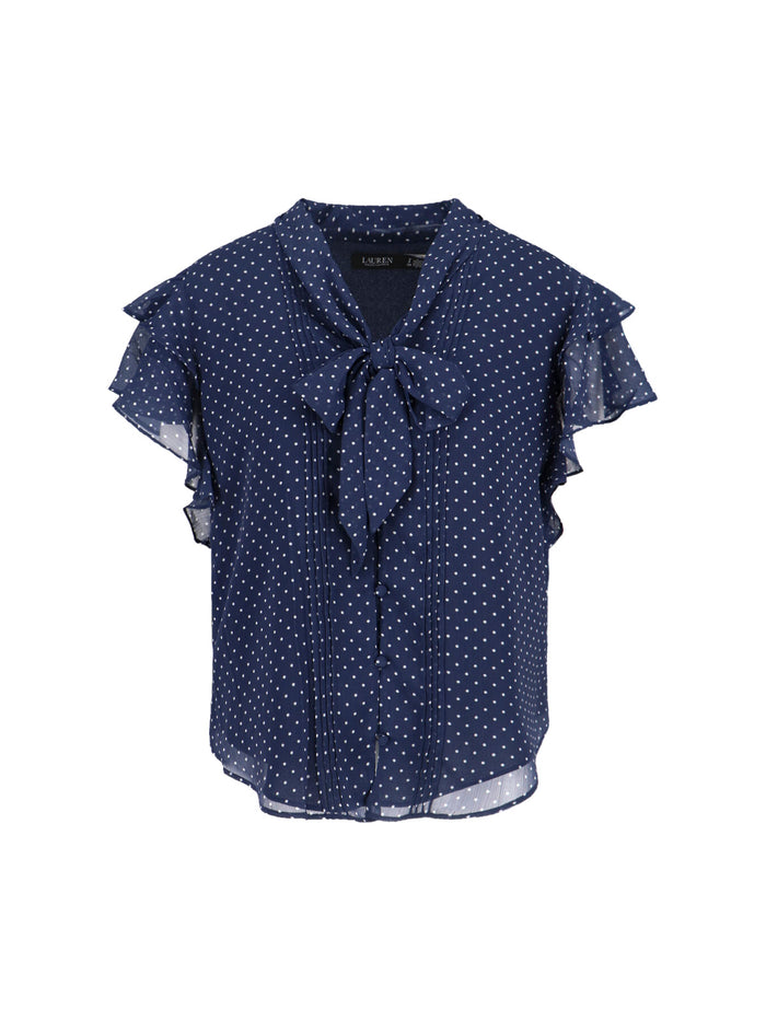Lauren Ralph Top Blue Recycled Polyester