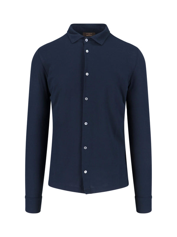 Zanone 100% Cotton shirt in navy
