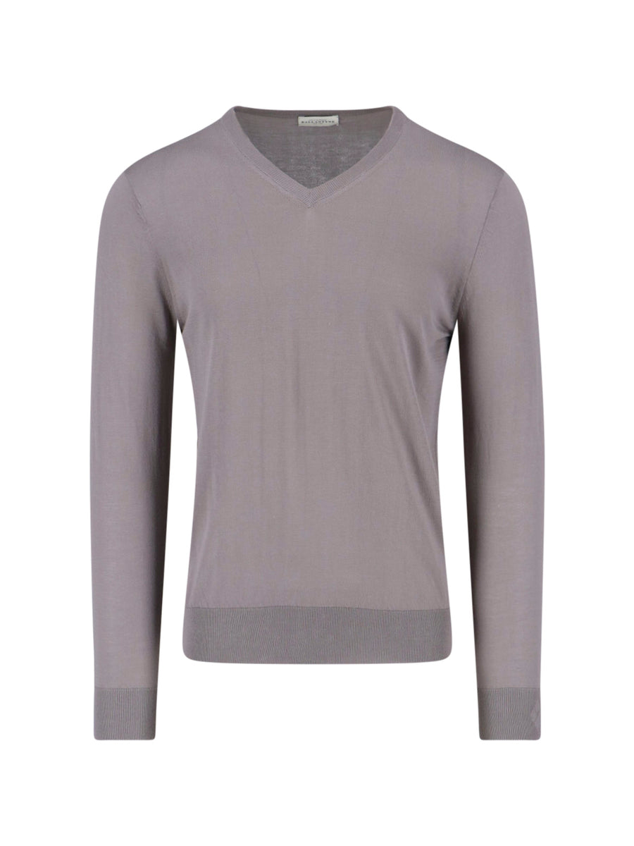 Ballantyne 100% Cotton sweater in gray