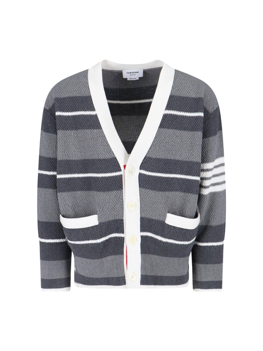 Thom Browne 100% Cotton cardigan in gray