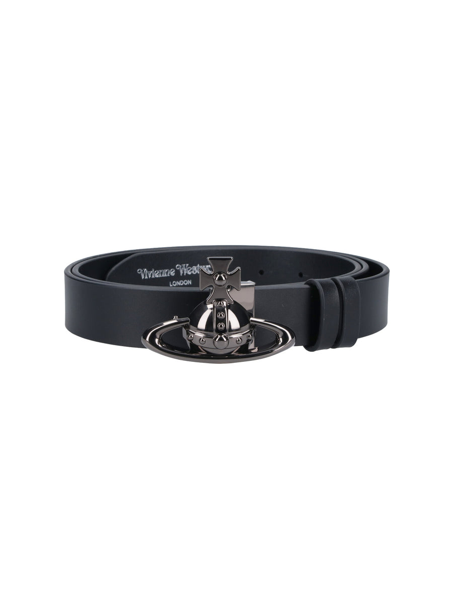 Vivienne Westwood 100% cow leather belt in black