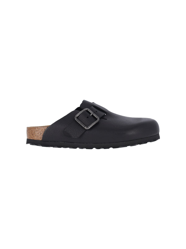 Birkenstock 100% leather clog in black