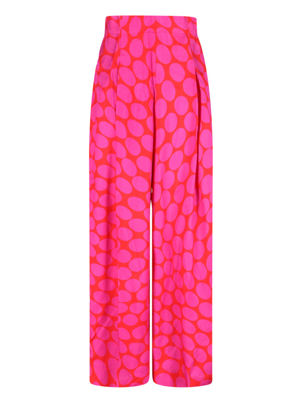 Dries Van Noten 100% viscose trousers in pink