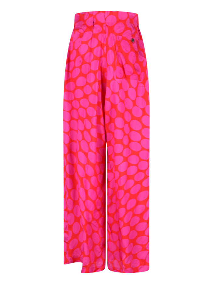 Dries Van Noten Trousers Pink Viscose