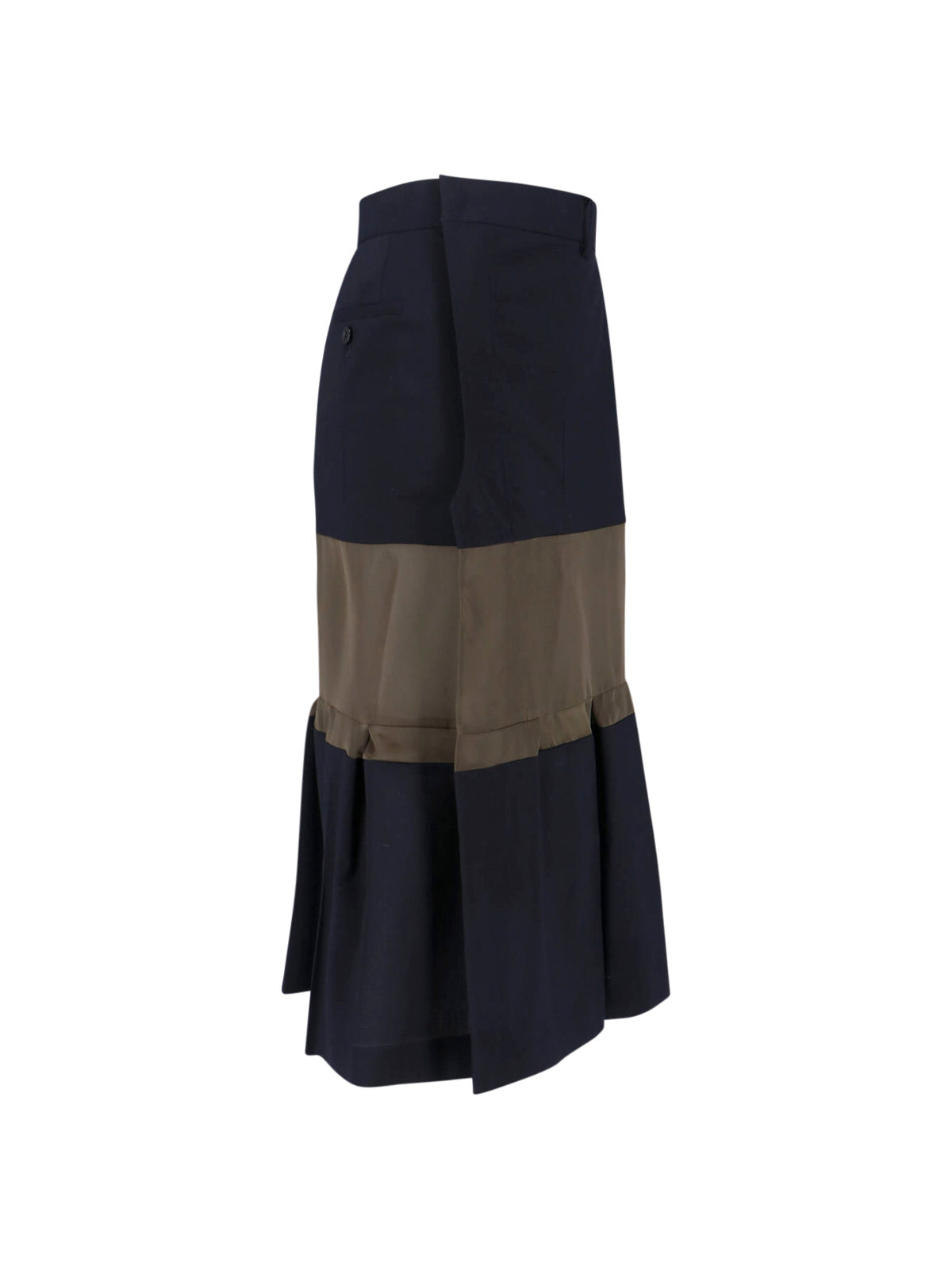 Sacai Skirts Blue Wool
