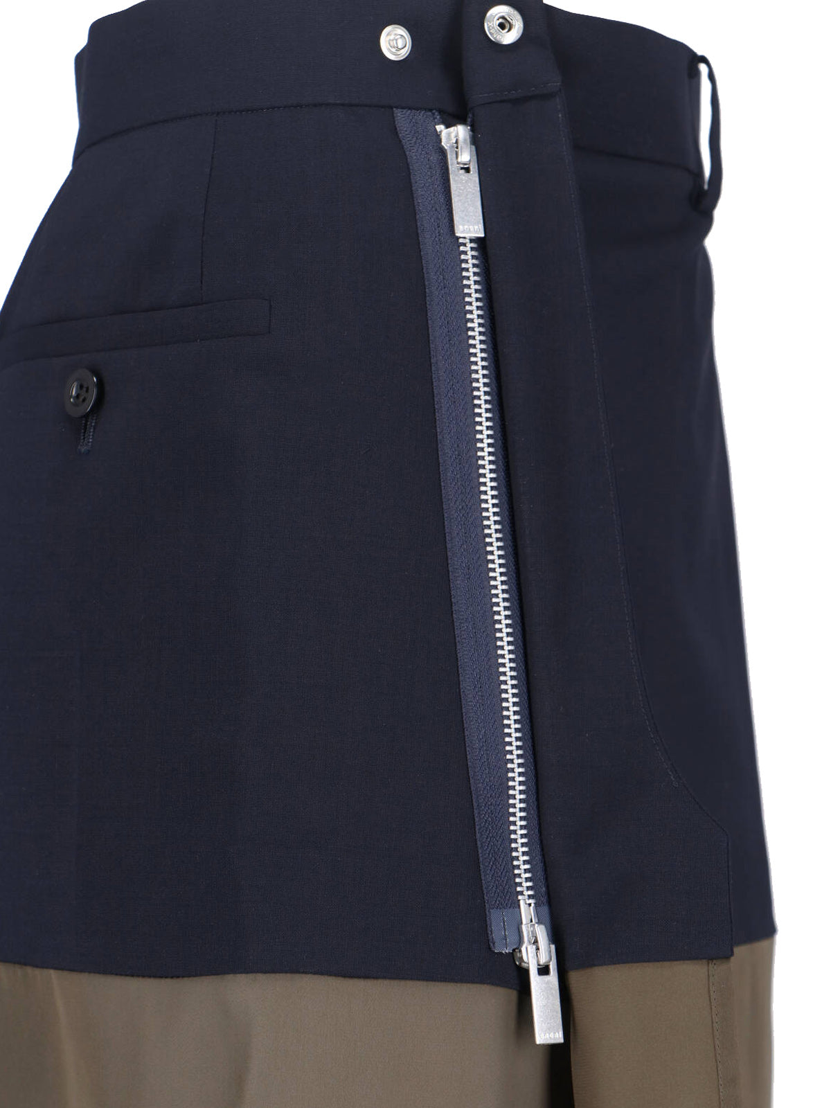 Sacai Skirts Blue Wool