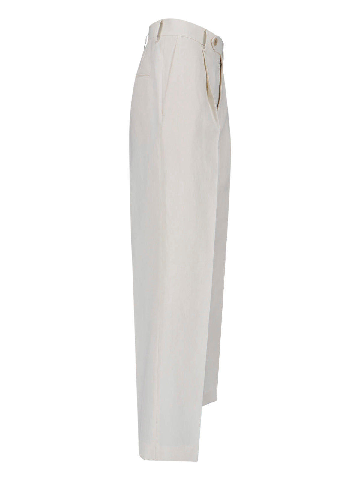 AURALEE Trousers White Wool