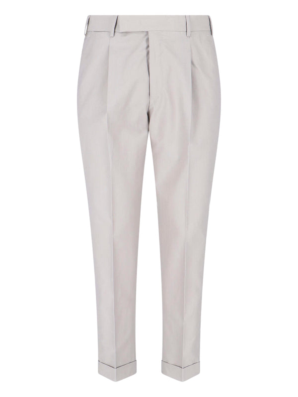 Pt Torino 51% Cotton trousers in gray