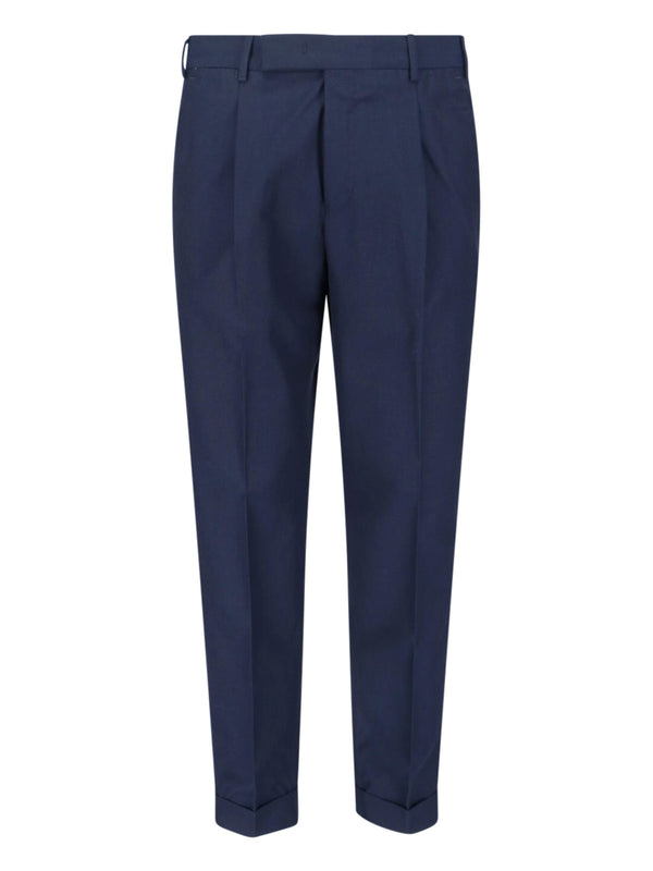 Pt Torino 51% Cotton trousers in navy