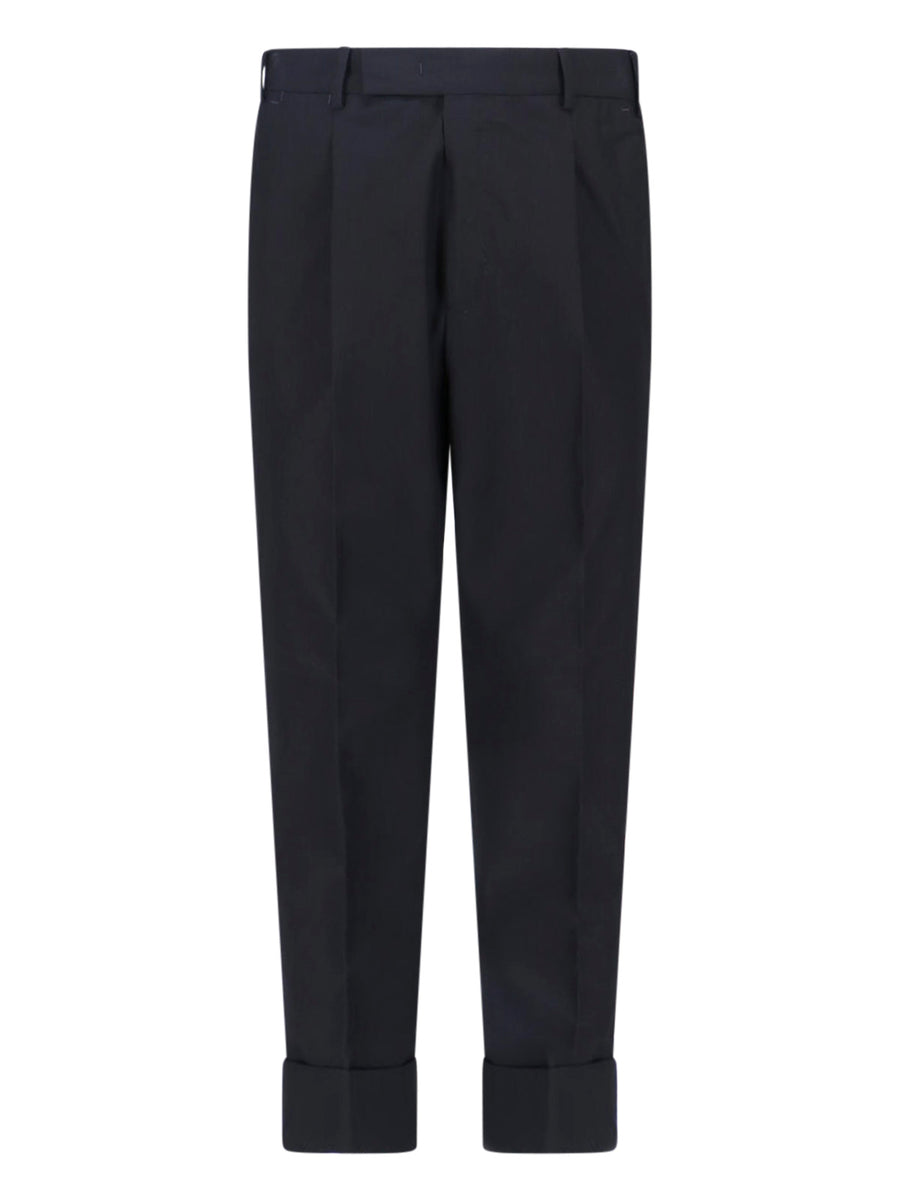 Pt Torino 51% Cotton trousers in black